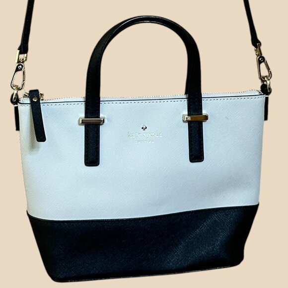 Kate Spade Small Leather Color Block Bag/2 Straps Included/EUC - Picture 1 of 14